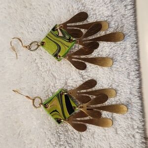 Avant garde dangle earrings